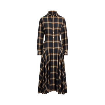 Plaid Paneled Shirtdress- WW
