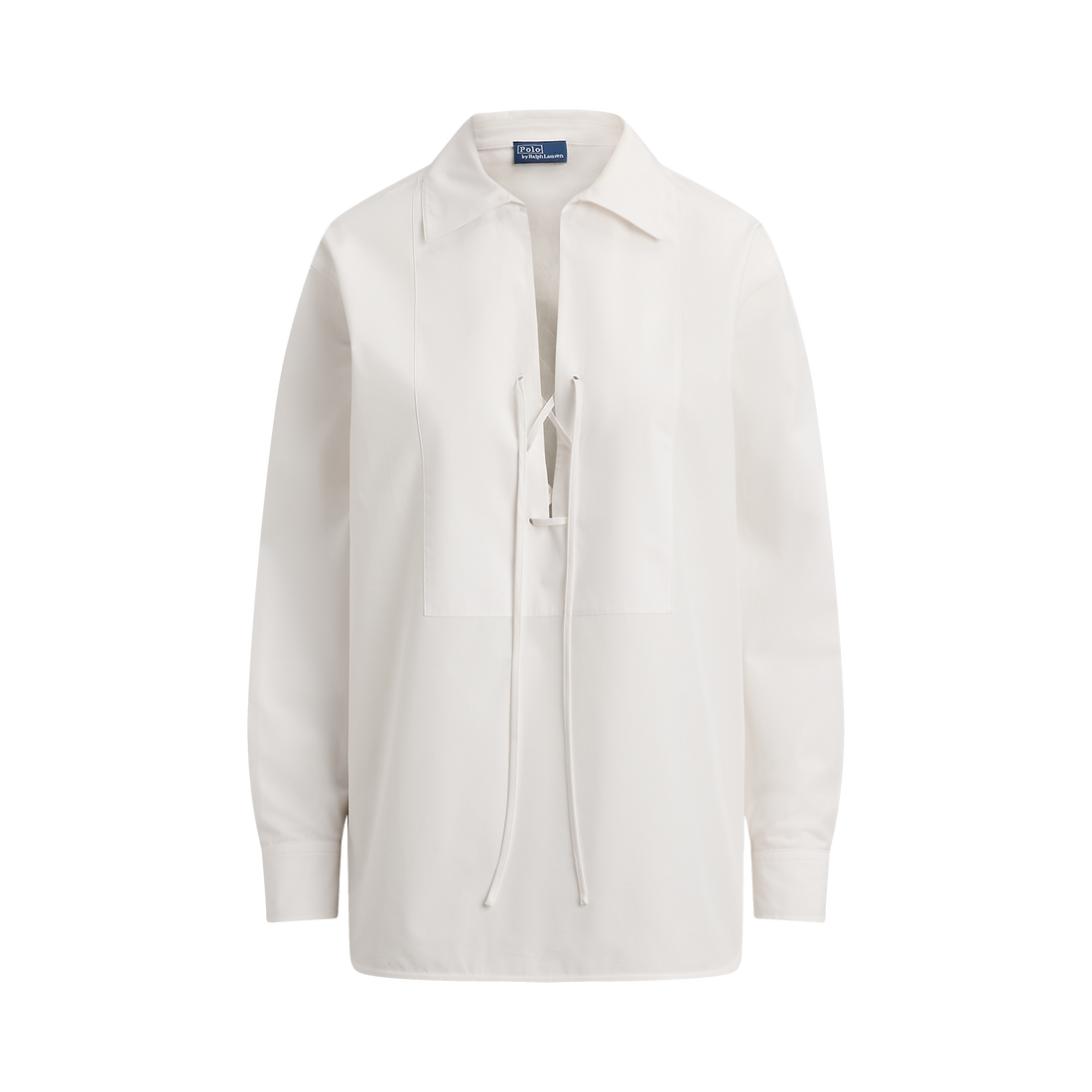 Lace-Up Cotton Shirt