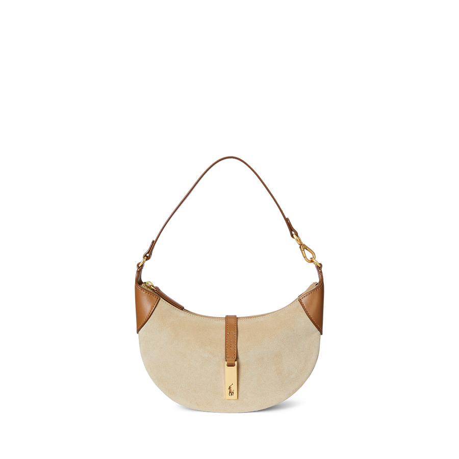 Suede/Leather Mini Shoulder Bag