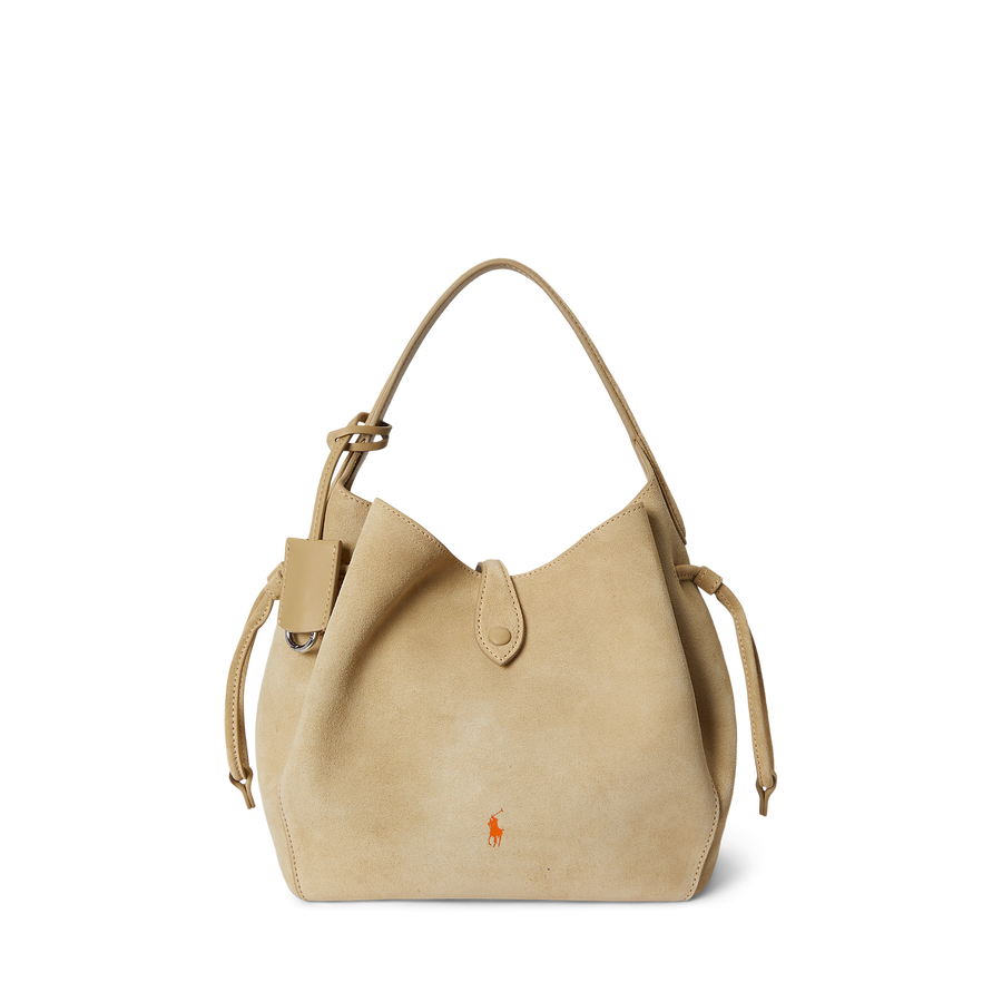 Polo Play Suede Drawstring Bag