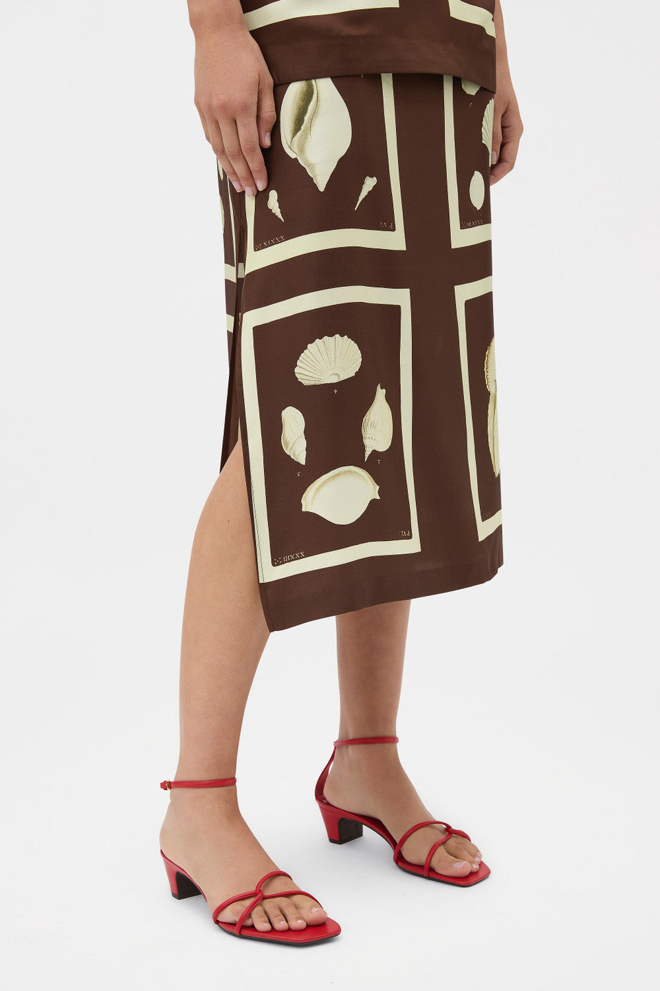 Graphic Shell Slip Skirt