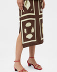 Graphic Shell Slip Skirt