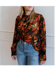 Flowers in Motion Chiffon Blouse