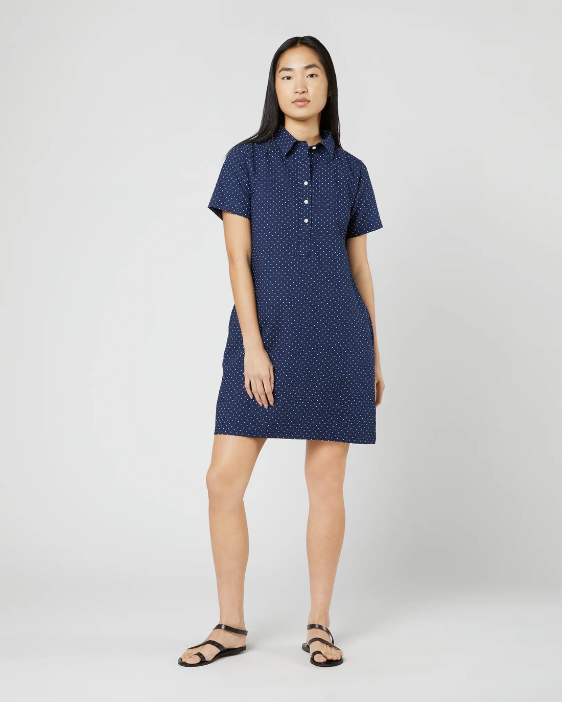 Short-Sleeved Popover Dress