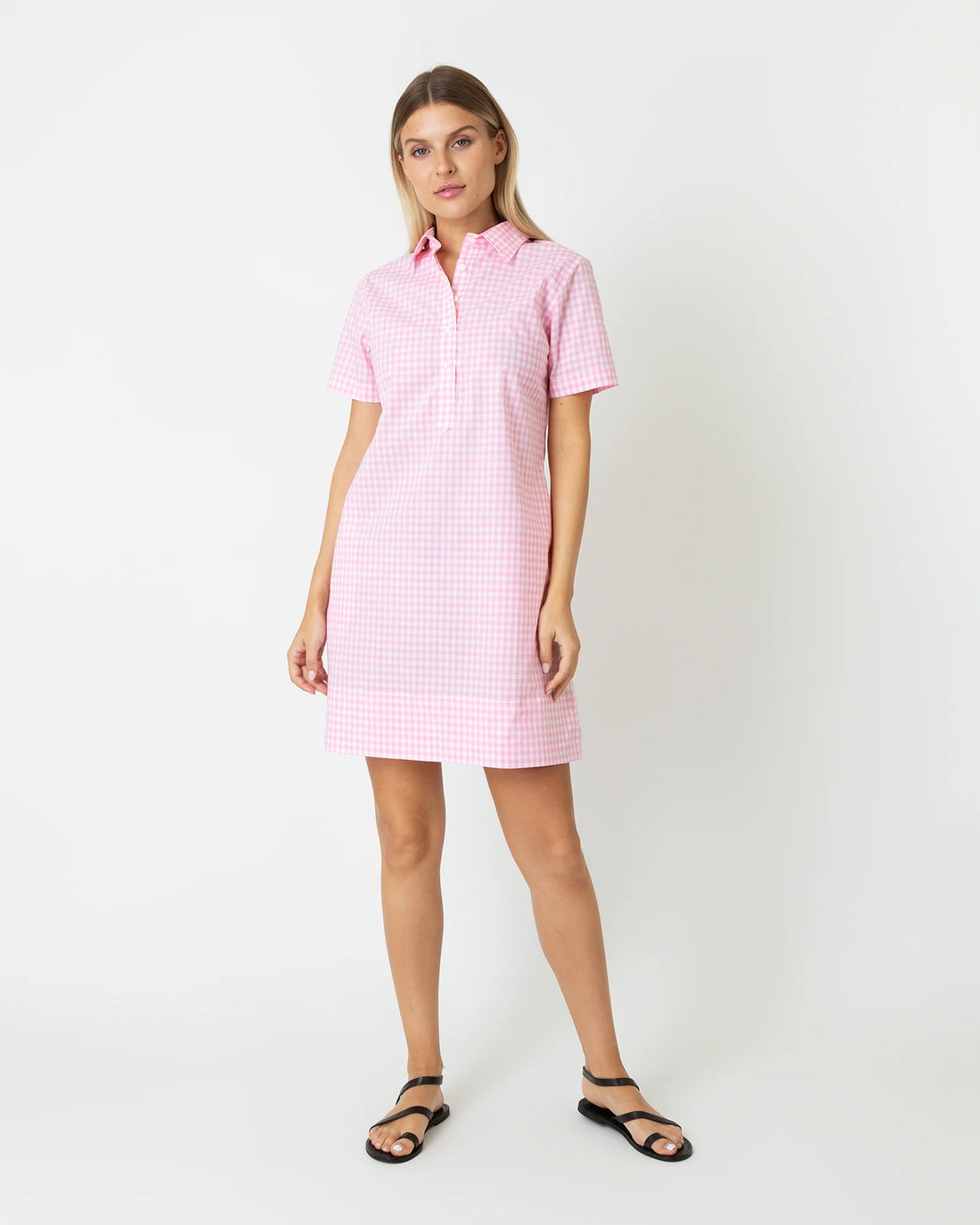 Short-Sleeved Popover Dress