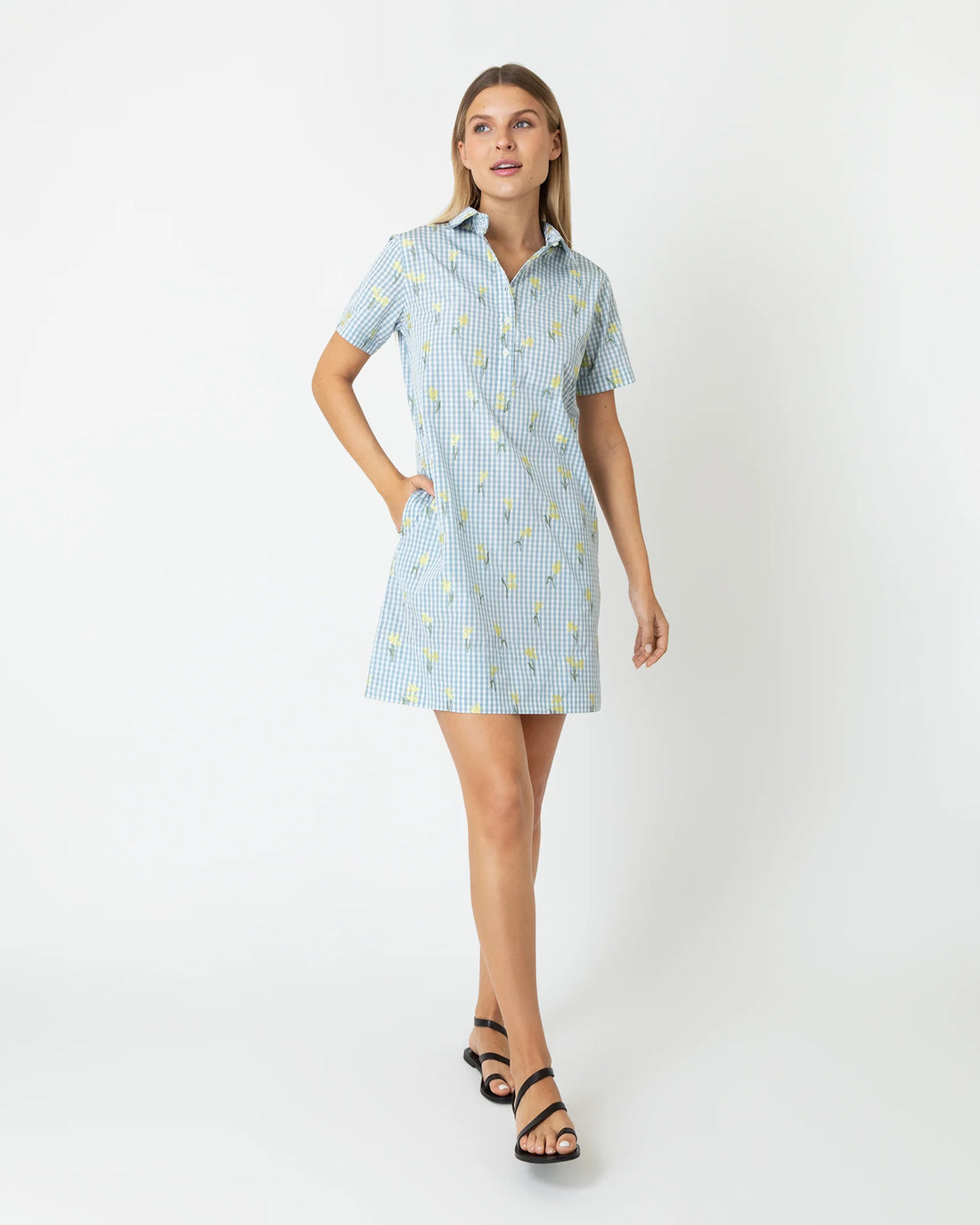 Short-Sleeved Popover Dress
