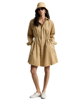Drawcord Shirtdress