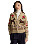 Intarsa Knit Shawl Cardigan