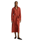 Printed Tie-Back Shirtdress