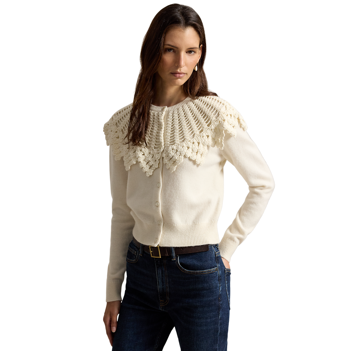 Lace Yoke Cardigan