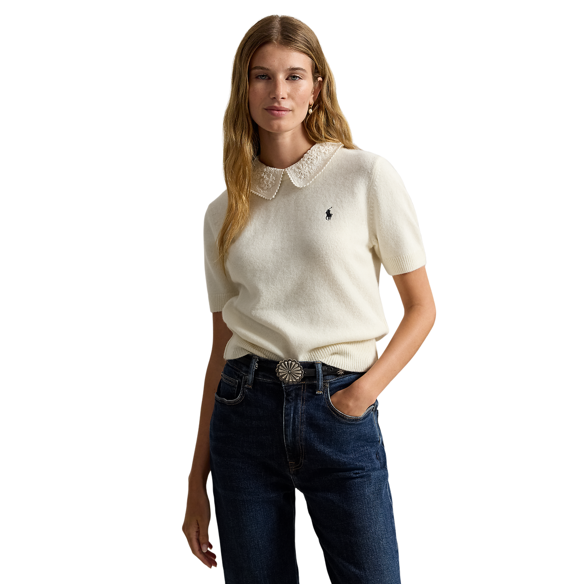 Lace Collar Sweater