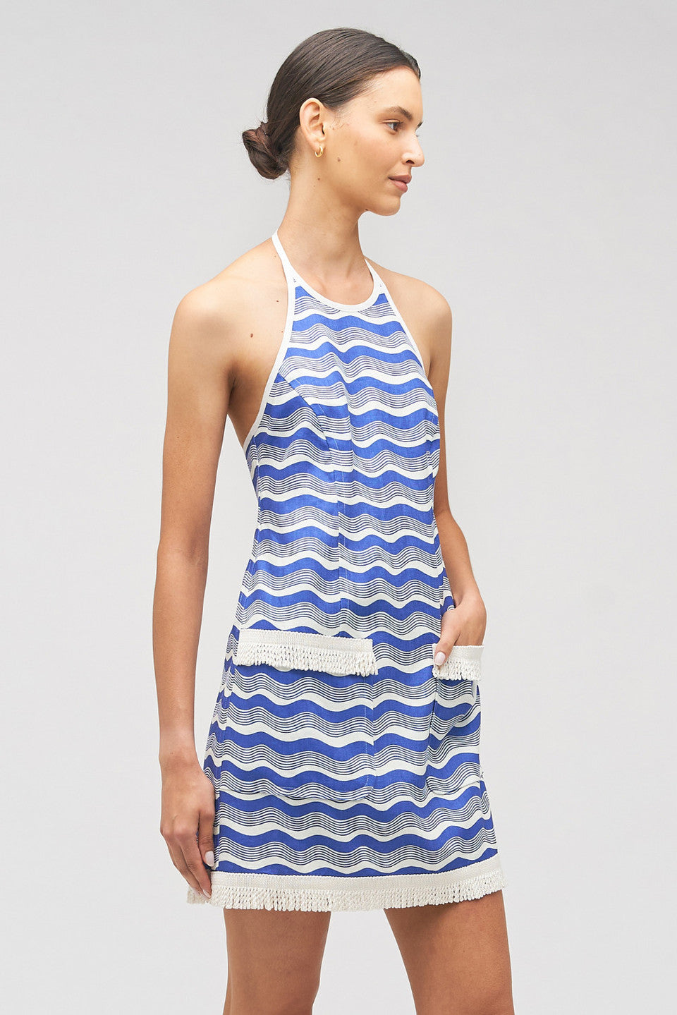 Wave Halter Dress