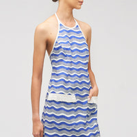 Wave Halter Dress