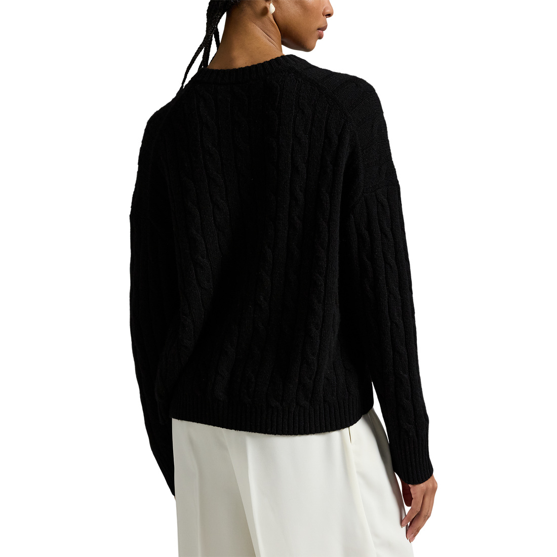 Cableknit V-Neck Sweater- WW