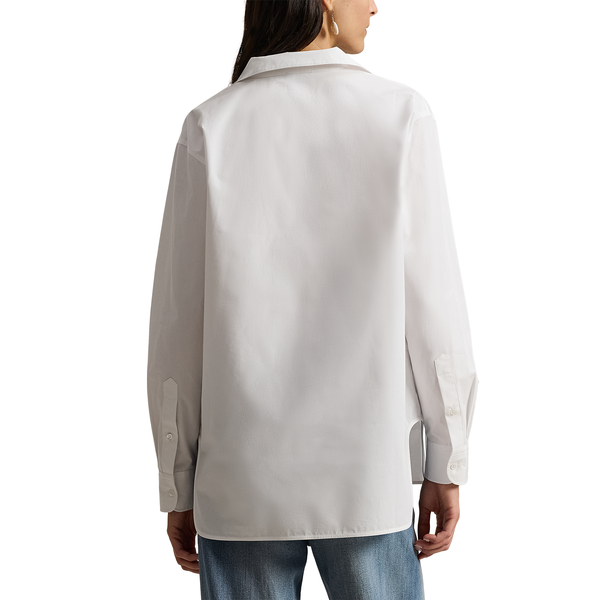 Lace-Up Cotton Shirt