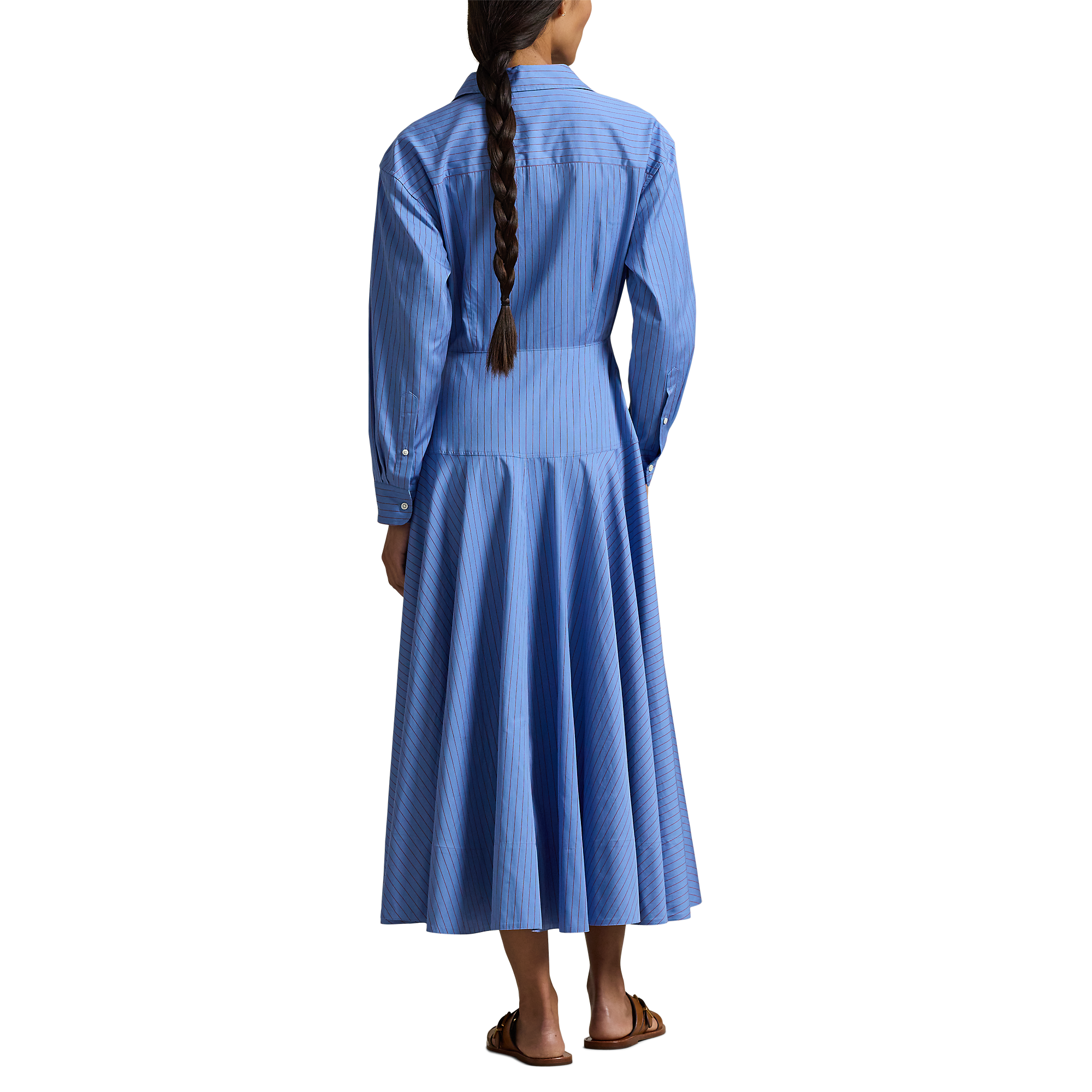 Striped Poplin Shirtdress