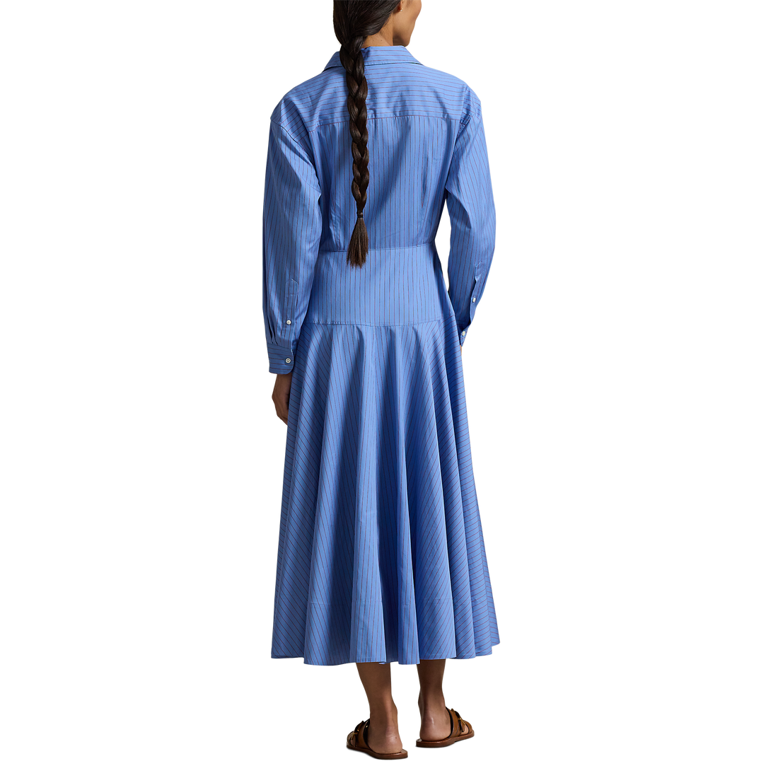 Striped Poplin Shirtdress