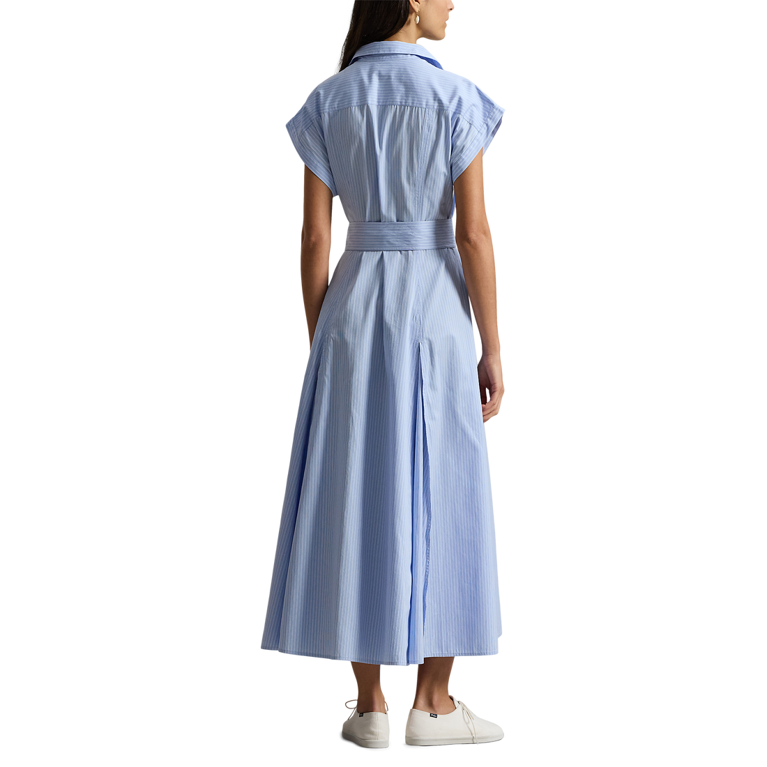 Striped Belted Shirtdress