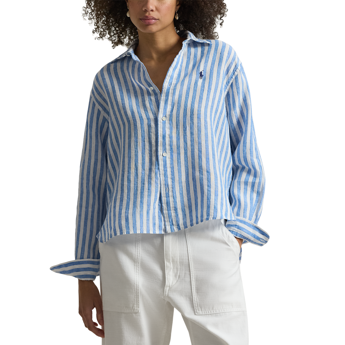 Cropped Linen Shirt