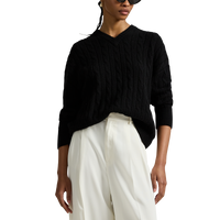 Cableknit V-Neck Sweater- WW