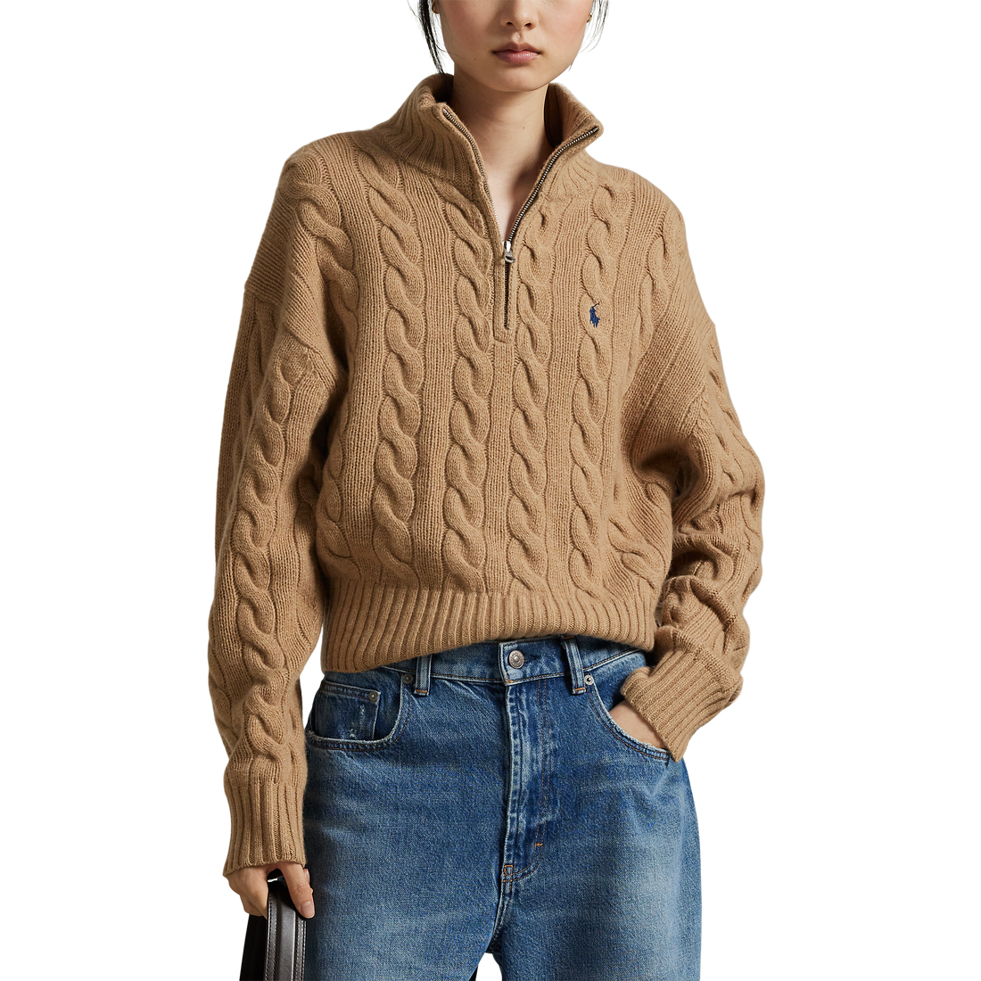 Cable Half-Zip Sweater