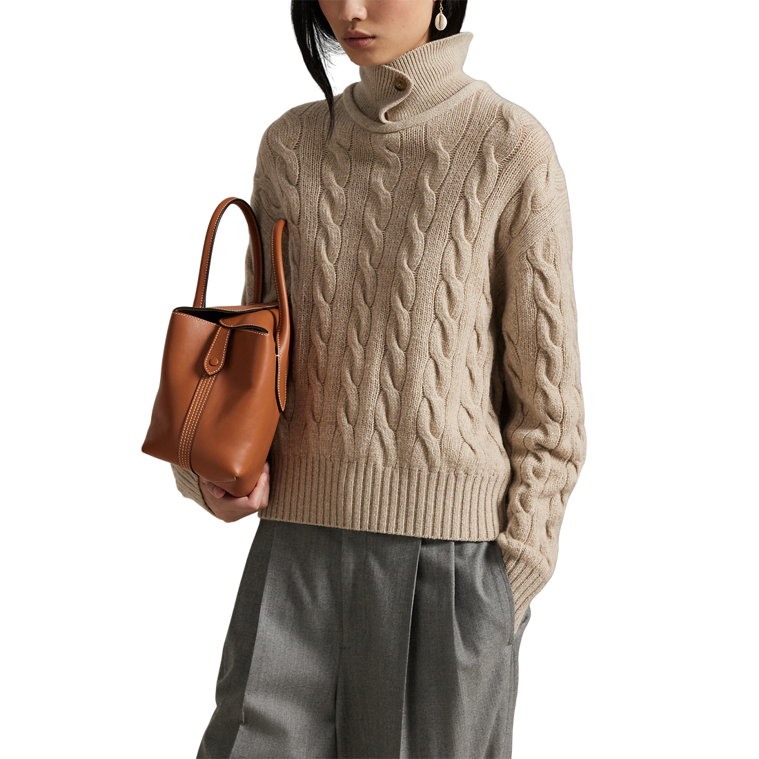 Cable Collar Sweater