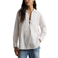 Lace-Up Cotton Shirt