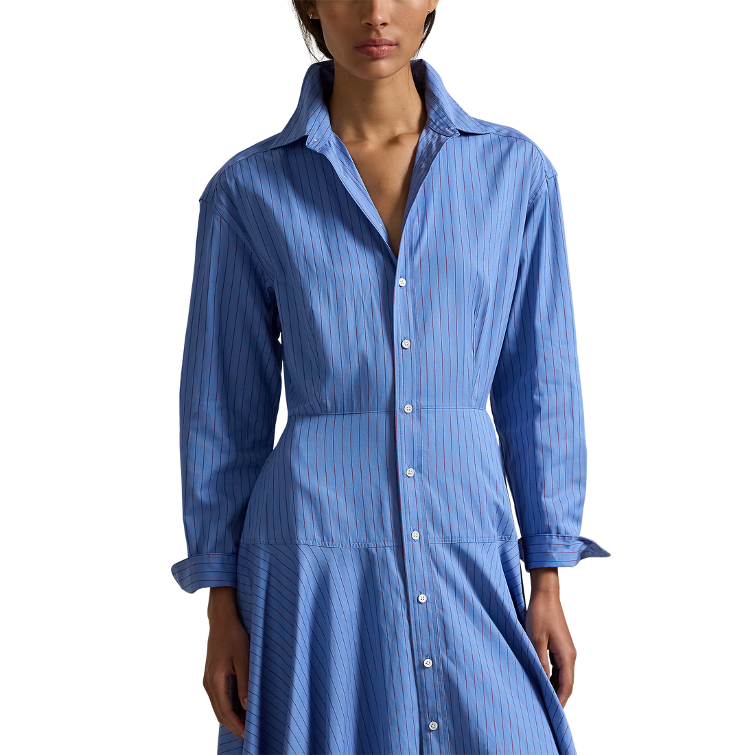 Striped Poplin Shirtdress