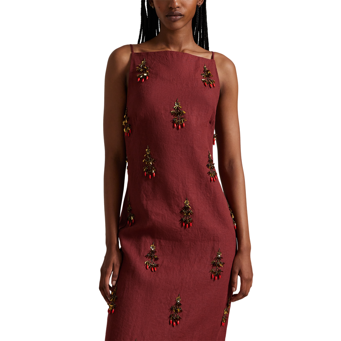 Sleeveless Embellished Dress