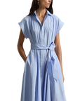 Striped Belted Shirtdress