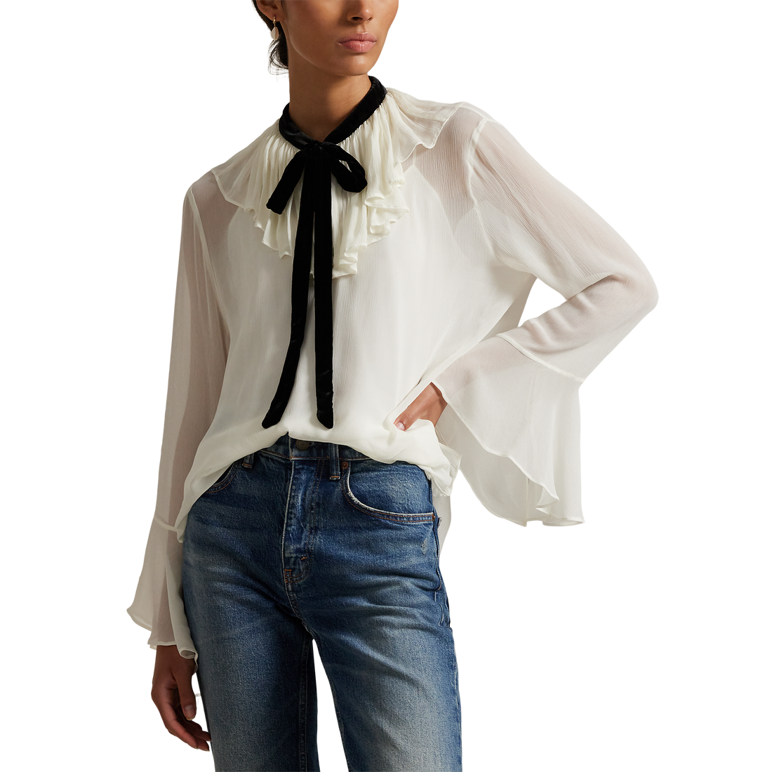 Long Sleeve Ruffle Top