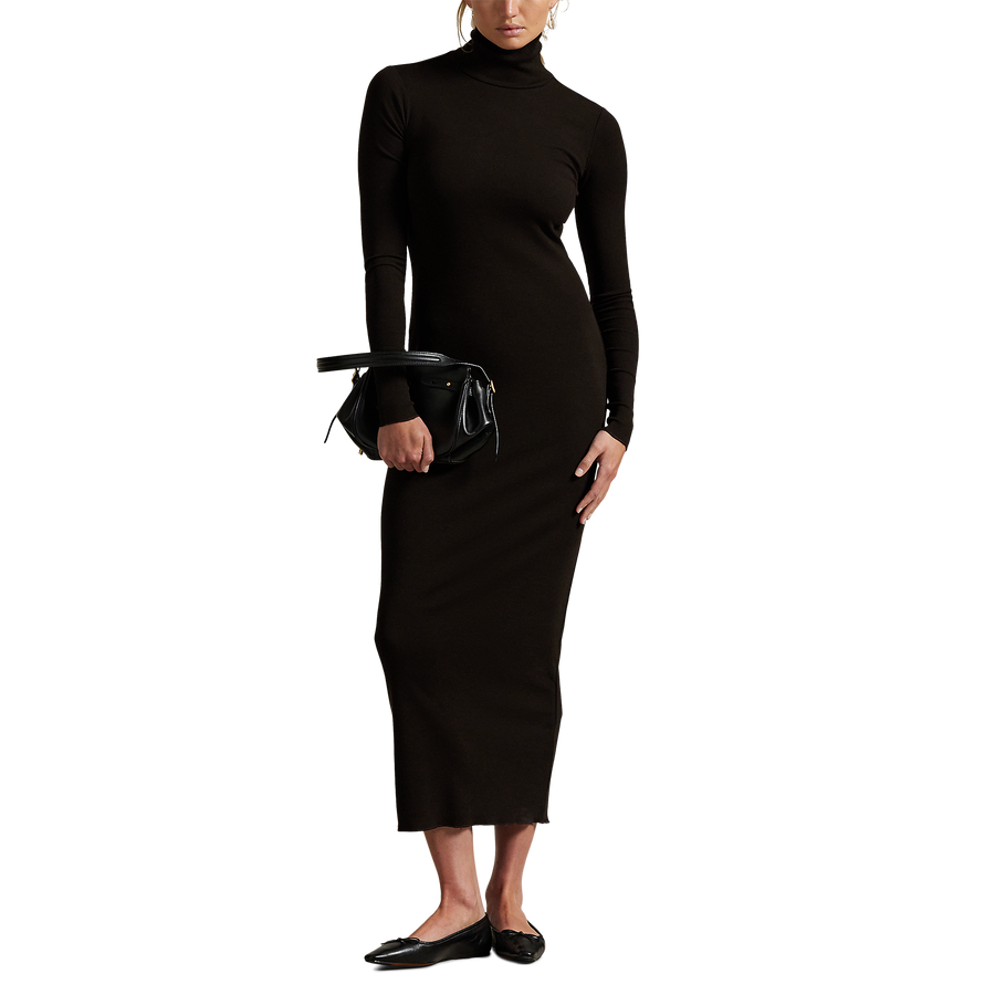 Ribbed Turtleneck Dress