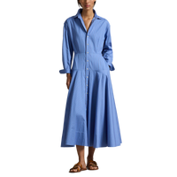 Striped Poplin Shirtdress
