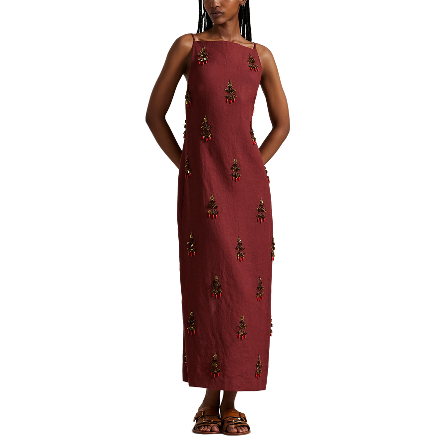 Sleeveless Embellished Dress