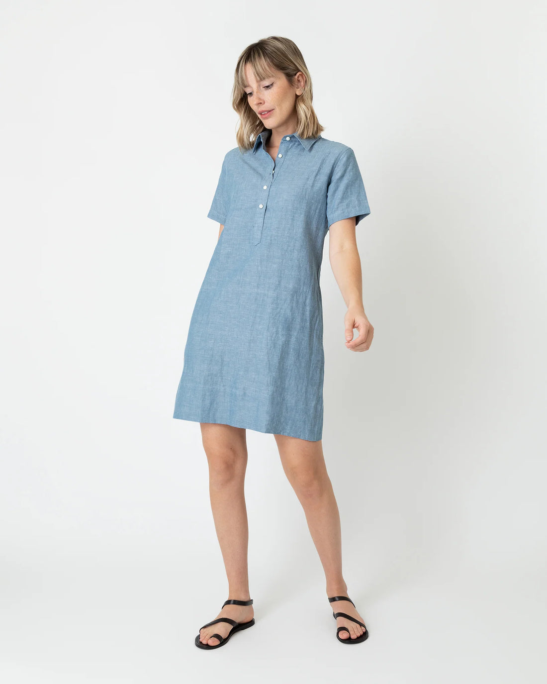 Short-Sleeved Popover Dress